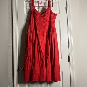 Orangish red dress